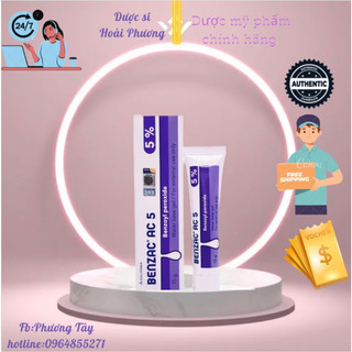Có sỉ-kem ngừa mụn benzac ac chứa benzoyl perioxide nồng độ 5% - 15g