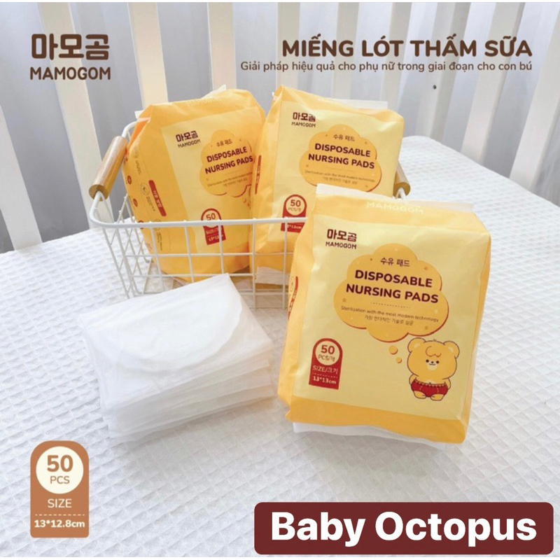 Bịch 50 Lót thấm sữa cho mẹ miếng lót êm thấm cho mẹ mới sinh MAmoGom ( ToBE To bé Nhập khẩu )