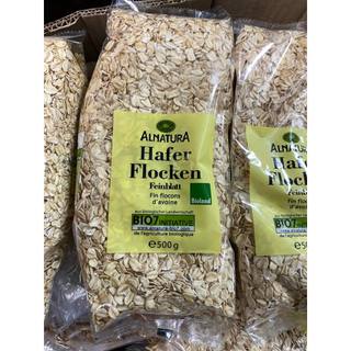 Yến mạch giảm cân cán dẹt & cán vỡ hafer flocken 500gr
