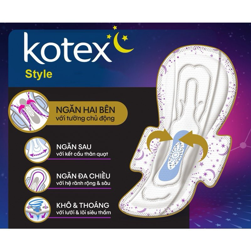 Băng Vệ Sinh Kotex Siêu Ban Đêm 28cm