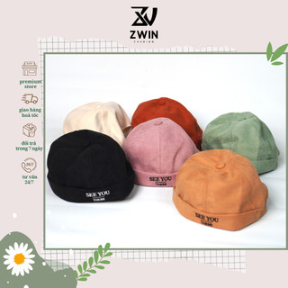 Mũ tròn beanie ❤️ Nón Beanie vành tròn thêu SEEYOU phong cách Retro Hàn Quốc form đẹp Unisex nam nữ N04