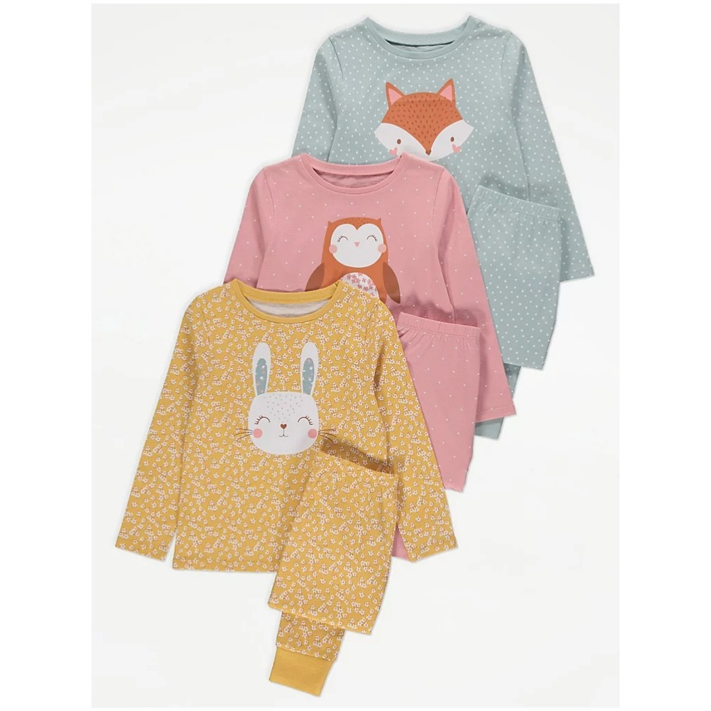 Set 2 bộ quần áo 3 bộ quần áo dài tay pyjamas PJM George_hàng chính hãng authentic