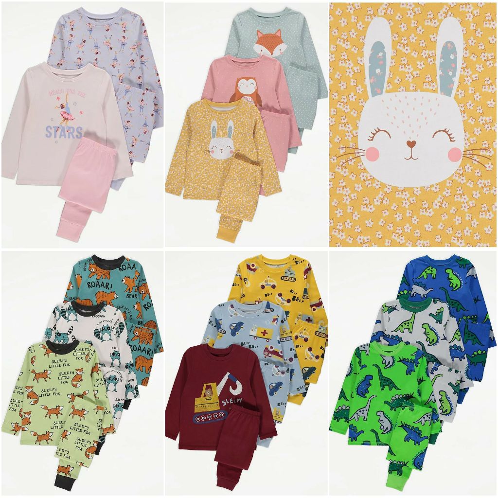 Set 2 bộ quần áo 3 bộ quần áo dài tay pyjamas PJM George_hàng chính hãng authentic