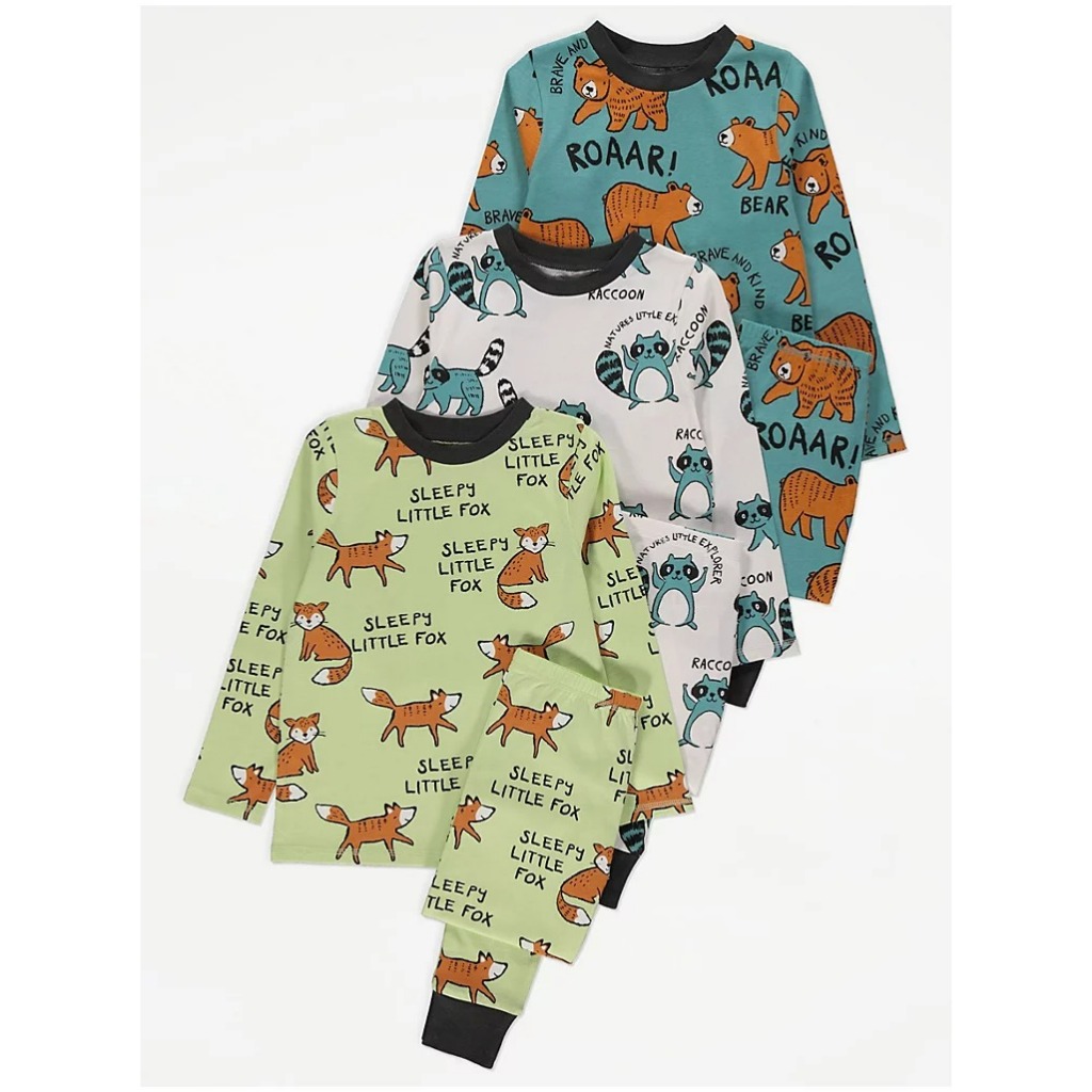 Set 2 bộ quần áo 3 bộ quần áo dài tay pyjamas PJM George_hàng chính hãng authentic