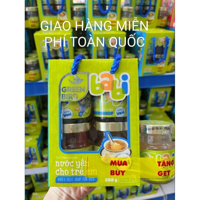 YẾN SÀO GREEN BABI HỮU CƠ LỐC 4 TẶNG 1(Dành cho bé 9 tháng trở lên)TĂNG SỨC ĐỀ KHÁNG