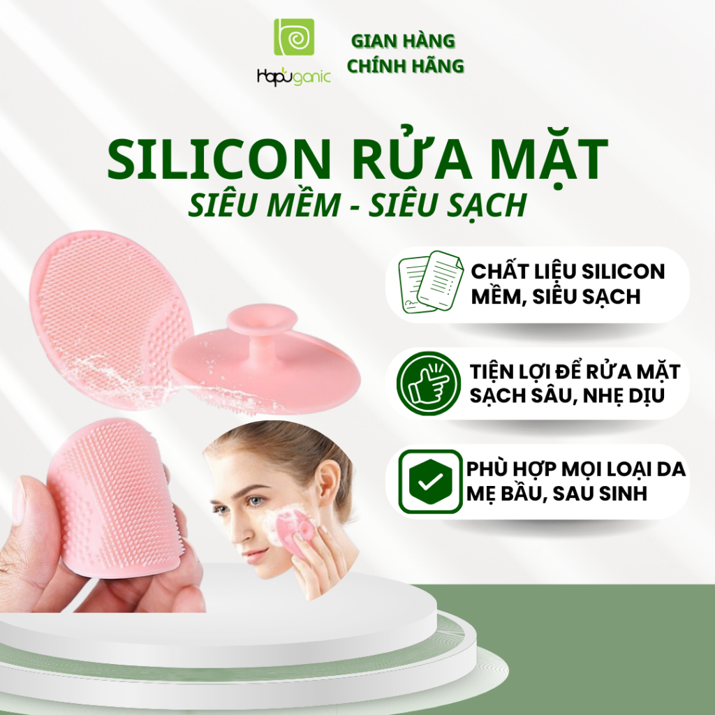 Miếng rửa mặt silicon cao cấp tẩy tế bào chết sạch mụn đầu đen Silicon Cleansing Pad