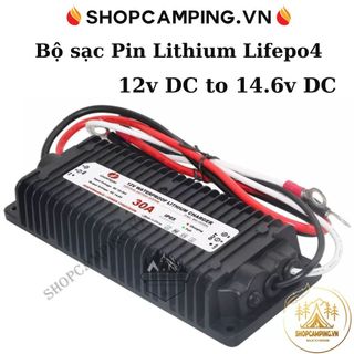 Bộ sạc pin lithium lifepo4 12v dc to 14.6v dc, không thấm nước dành cho oto