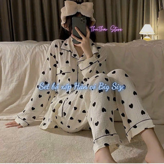 Set Bộ ĐŨI XỐP HÀN Có size Dài Tay Quần Dài Tông màu Pastel đẹp.