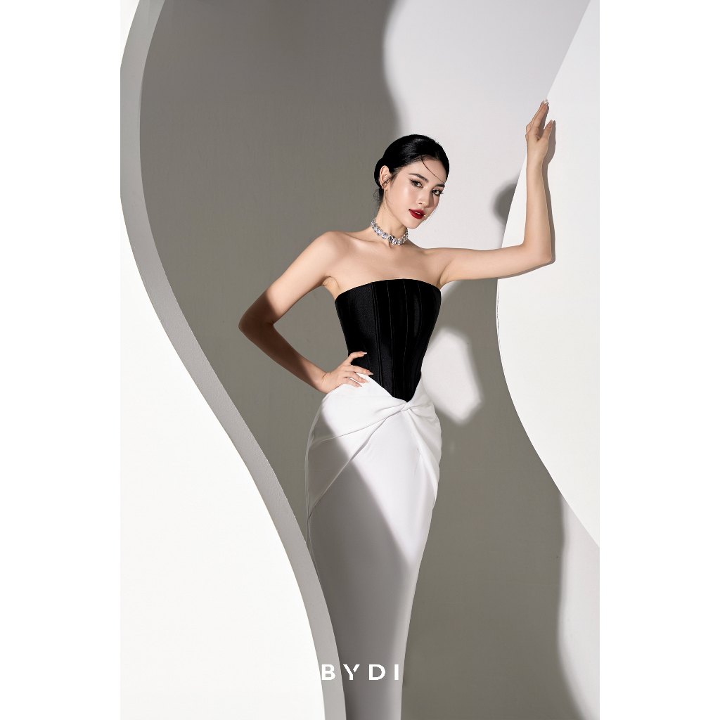 Váy Cúp Ngực Corset Nữ Dáng Dài BYDI Design Thiết Kế Xếp Nhúng Cách Điệu Nhấn Eo Tôn Dáng | ELWYN DRESS
