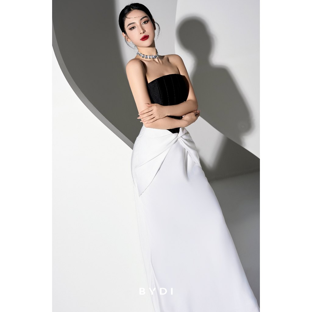 Váy Cúp Ngực Corset Nữ Dáng Dài BYDI Design Thiết Kế Xếp Nhúng Cách Điệu Nhấn Eo Tôn Dáng | ELWYN DRESS