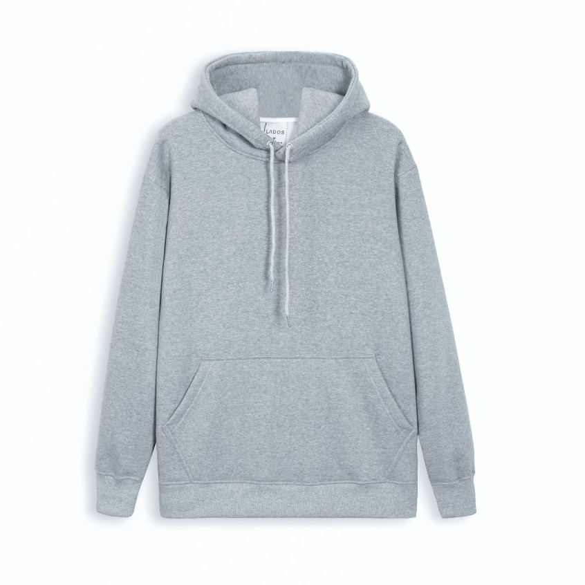 Áo hoodie unisex form rộng trơn dài tay LADOS - 9064 với chất thun nỉ dày ,mềm mịn