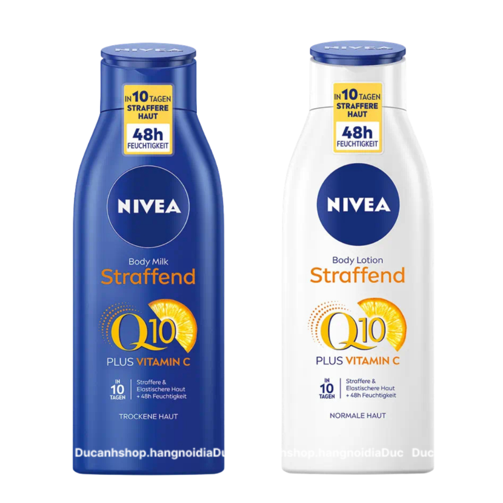 Sữa dưỡng thể ngăn ngừa lão hóa da Nivea Q10 Body Milk Plus Vitamin C 400ml