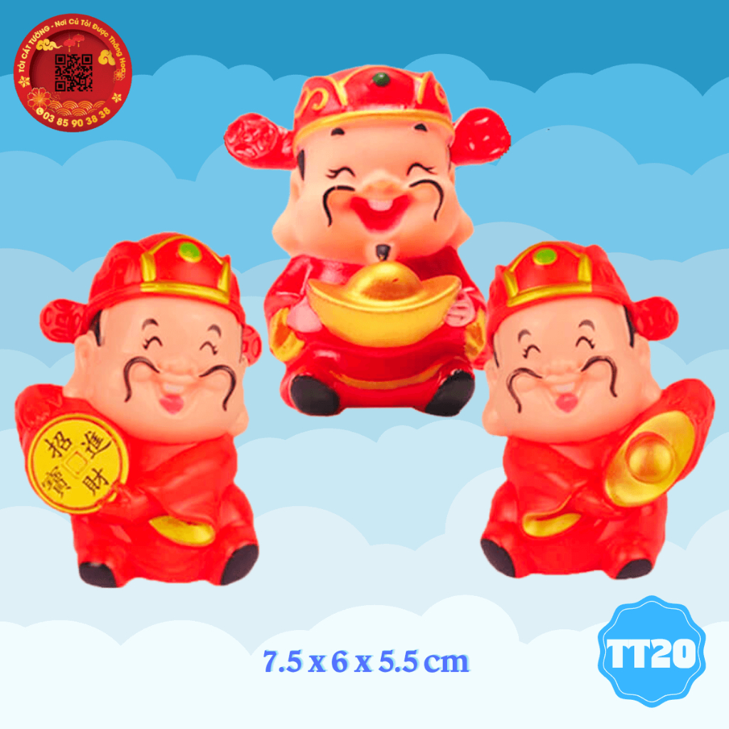 Ông thần tài đỏ lộc phát, nguyên liệu làm tháp tỏi thần tài, bông tỏi ông địa, bàn thờ, trang trí tế