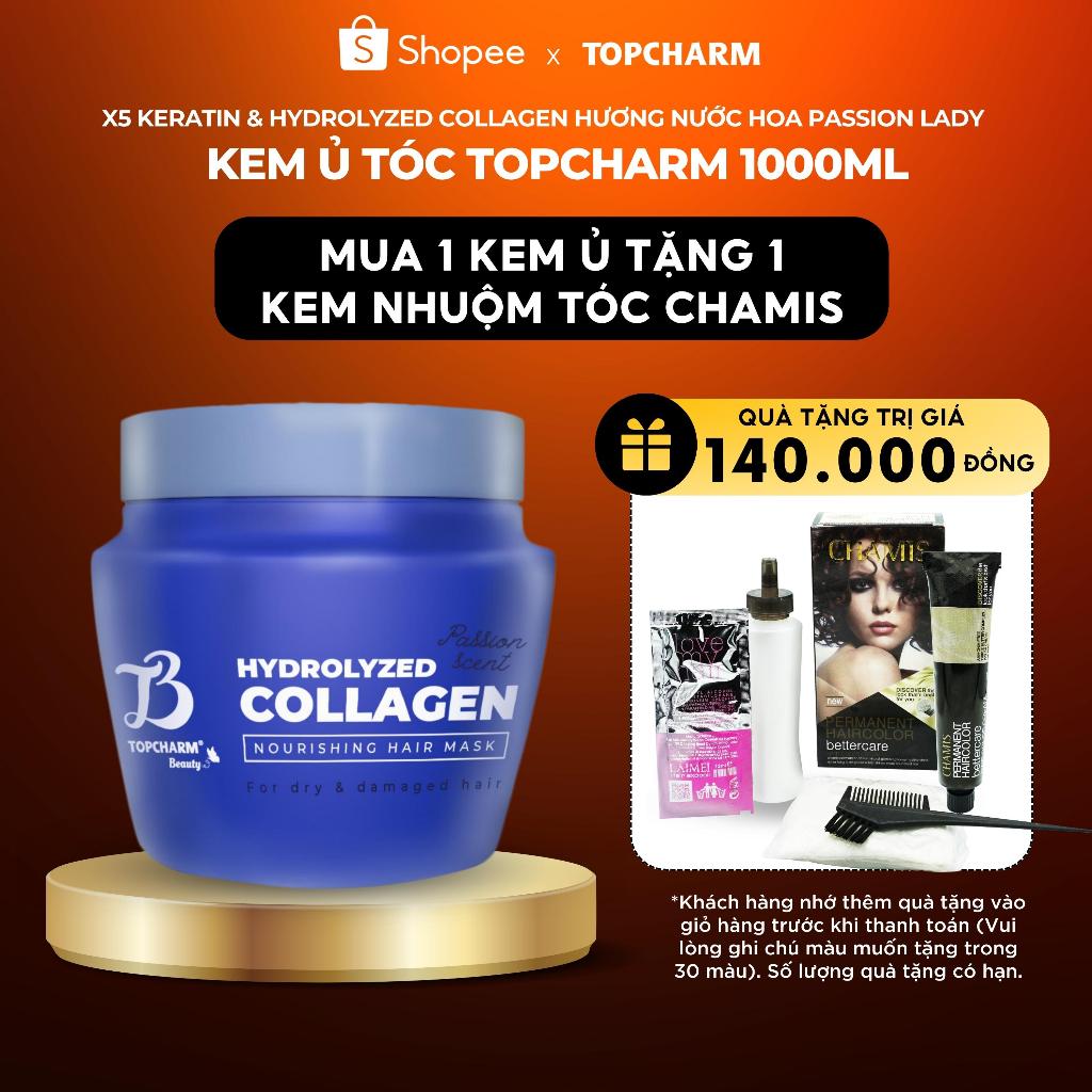 KEM HẤP BÓNG MƯỢT TÓC HYDROLYZED COLLAGEN HƯƠNG NƯỚC HOA CAO CẤP 1000ML
