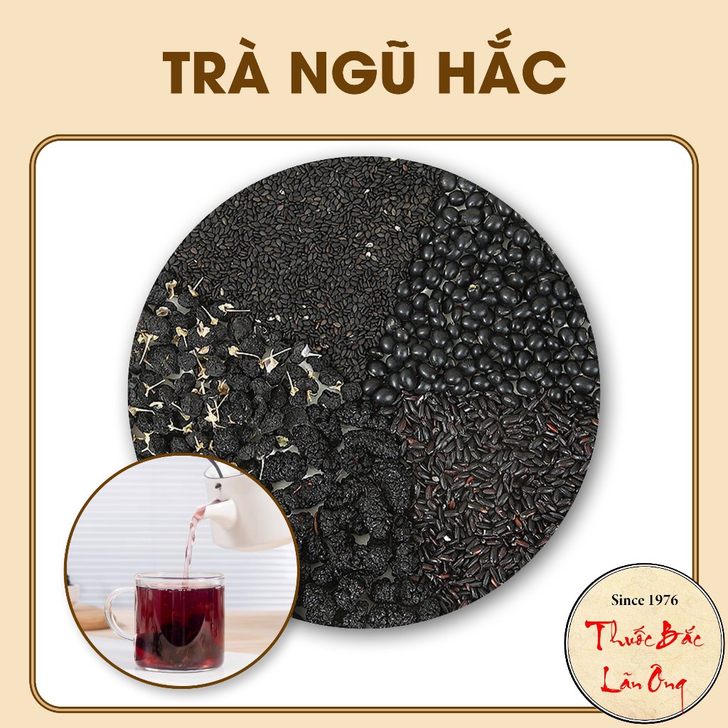 Trà ngũ hắc hỗ trợ mọc tóc nhanh, khỏe, giảm gãy rụng tóc, chống lão hóa (5-10 Set)