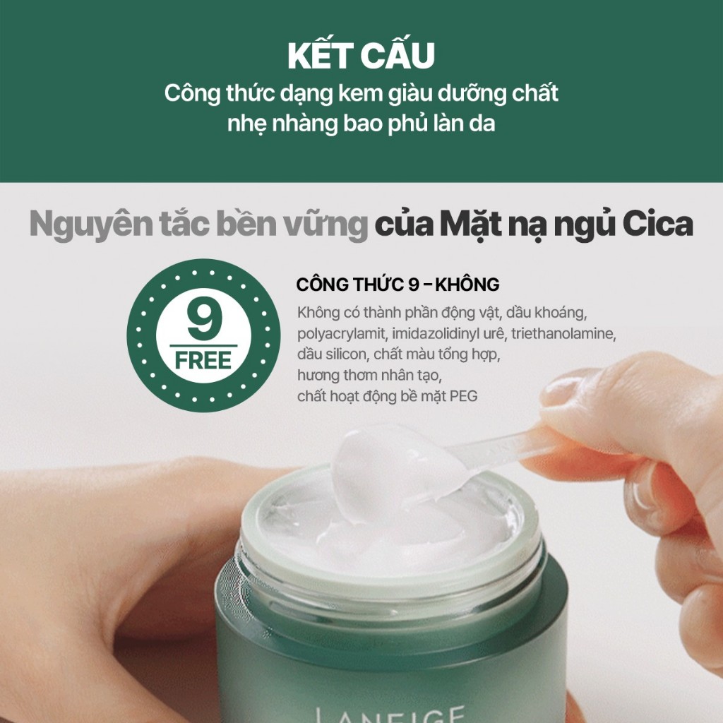 Mặt nạ ngủ phục hồi và nuôi dưỡng da LANEIGE Cica Sleeping Mask 25ML