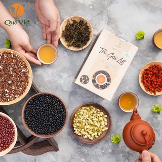 QV03 - Cuội -Trà gạo lứt Quê Việt thanh lọc gan, giải độc cơ thể nguyên liệu tự nhiên an toàn 600gr
