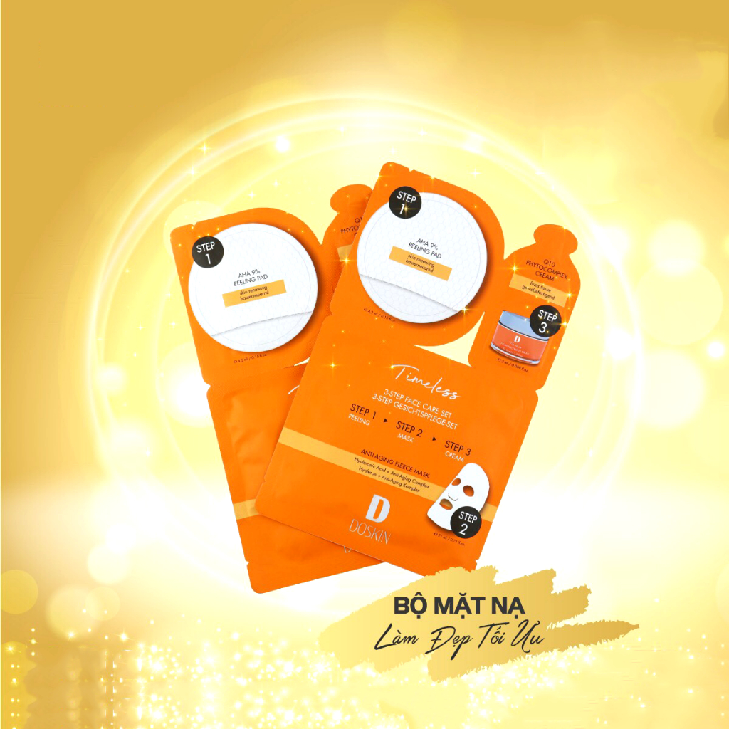 Mặt nạ dưỡng da chống lão hóa Doskin 3 bước