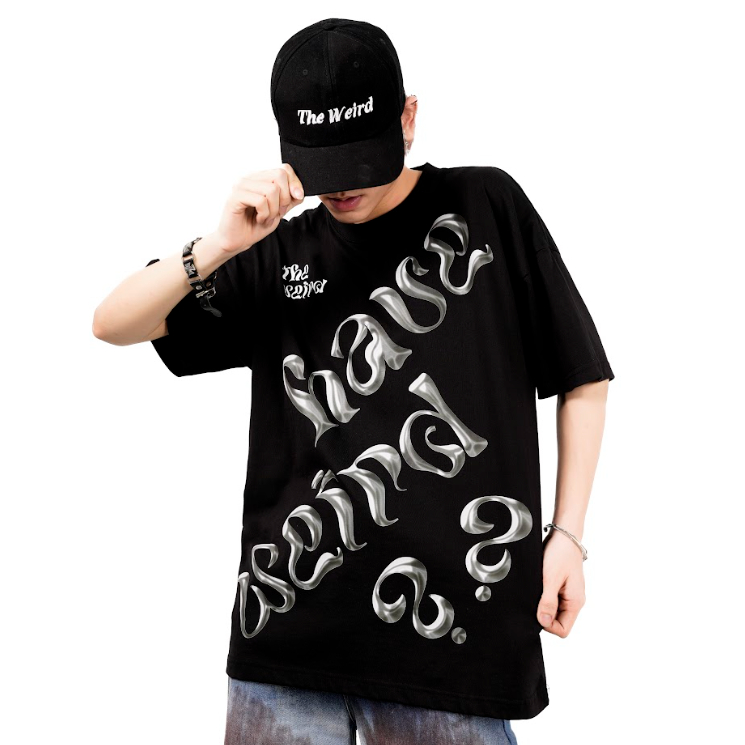 LOCAL BRAND Áo thun The Weird Phong Cách Unisex Form Rộng ATK835