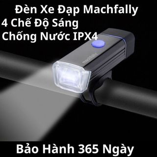 Đèn xe đạp thể thao thế hệ mới đèn led xe đạp 4 chế độ sáng chống nước ipx4, đèn gắn xe đạp siêu sáng machfally