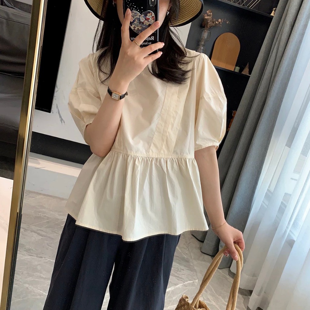 Áo Babydoll Tay Phồng Hàng QC - Jancaroshop