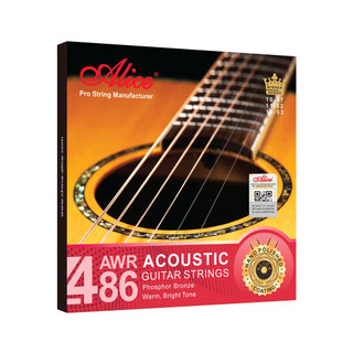 Bộ dây đàn Guitar Acoustic Alice AWR486 - Plated High-Carbon Steel Plain, Phosphor Bronze Winding, Nano Polished Coating