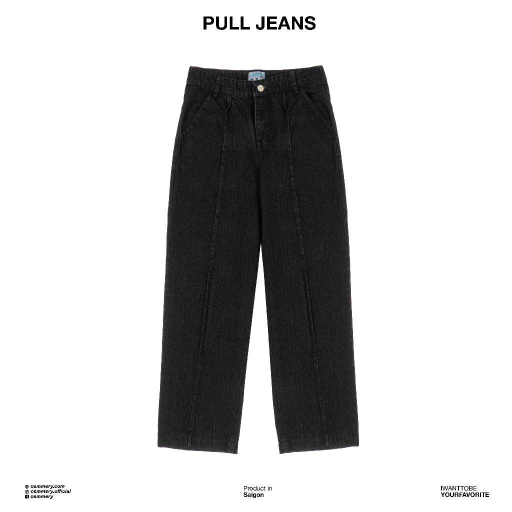 Quần Jeans Form Rộng Local Brand Chính Hãng CEMMERY Pull Jeans 2 Màu
