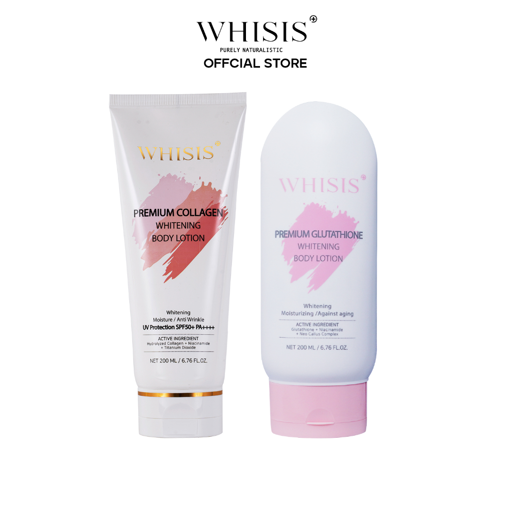 Kem Dưỡng Thể Trắng Da Whisis Premium Collagen Whitening Body Lotion 200ml
