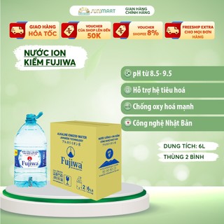 Nước uống ion kiềm Fujiwa 6L có vòi Sunimart- 2 bình/Thùng