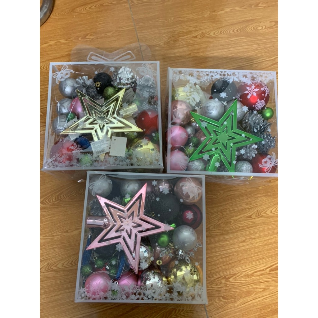 Bộ Phụ Kiện Trang Trí Cây Thông Cao Cấp, Set Trang Trí Cây Thông Loại Đẹp