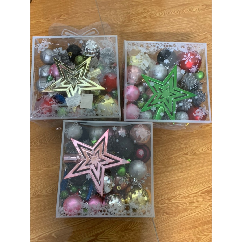 Bộ Phụ Kiện Trang Trí Cây Thông Cao Cấp, Set Trang Trí Cây Thông Loại Đẹp