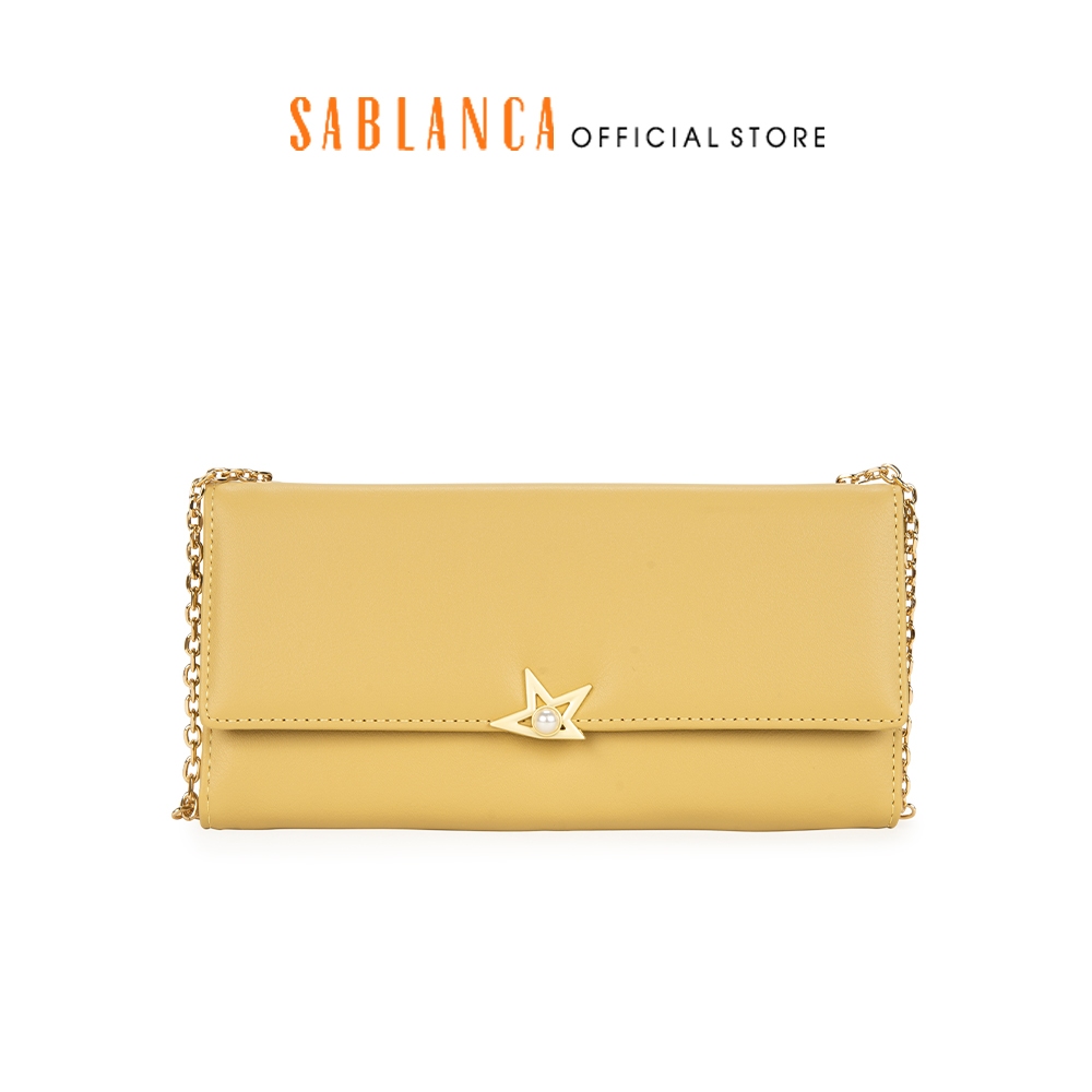 Ví nữ dài cầm tay phối khóa trang trí SABLANCA WA0187