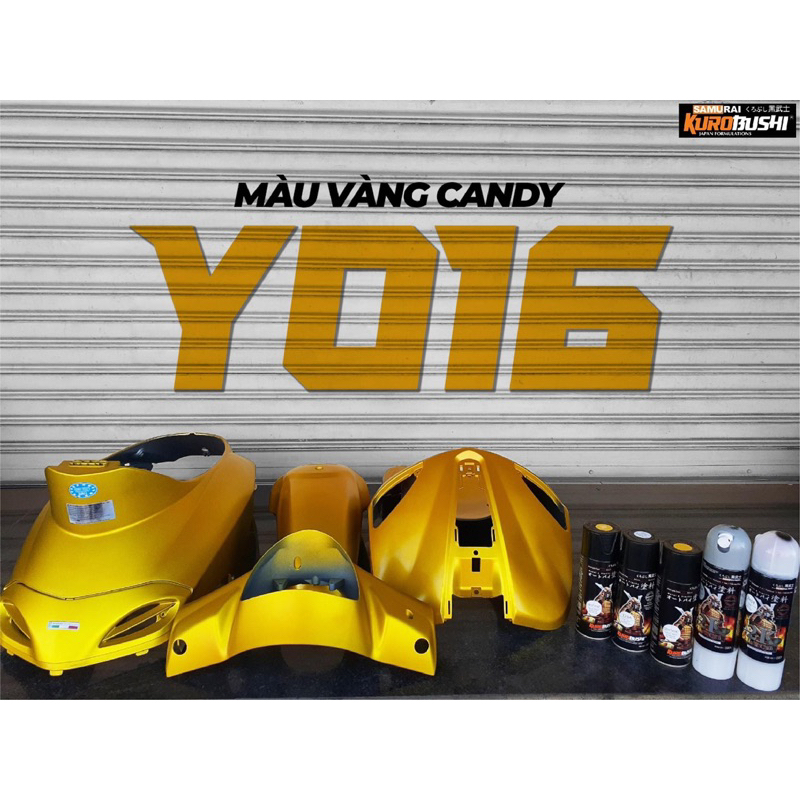SƠN XỊT SAMURAI MÀU VÀNG CANDY Y016*
