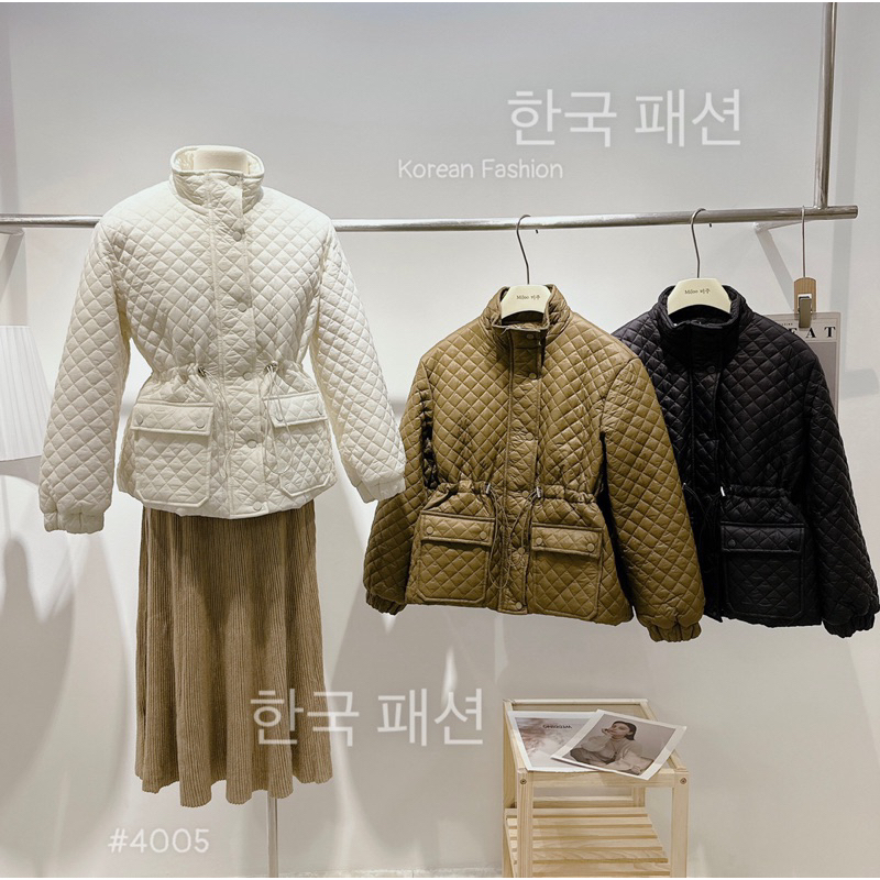 Áo khoác phao trần trám Hàn Quốc