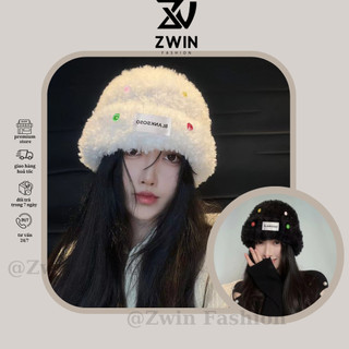 Mũ Len Lông Thỏ Chấm Bi Nón Beanie Trùm Đầu Phong Cách Hàn Quốc Mùa Đông Ấm Áp N202 - Zwin Fashion