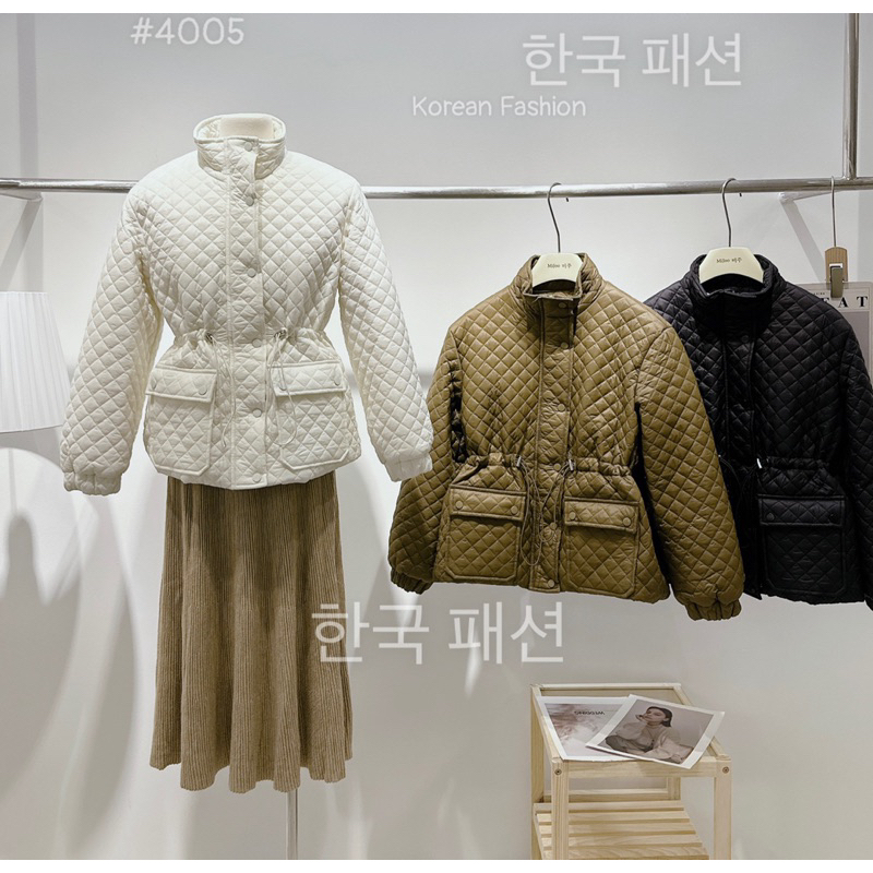 Áo khoác phao trần trám Hàn Quốc