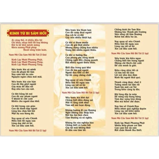 Sách - Tờ Kinh Từ Bi Sám Hối A4