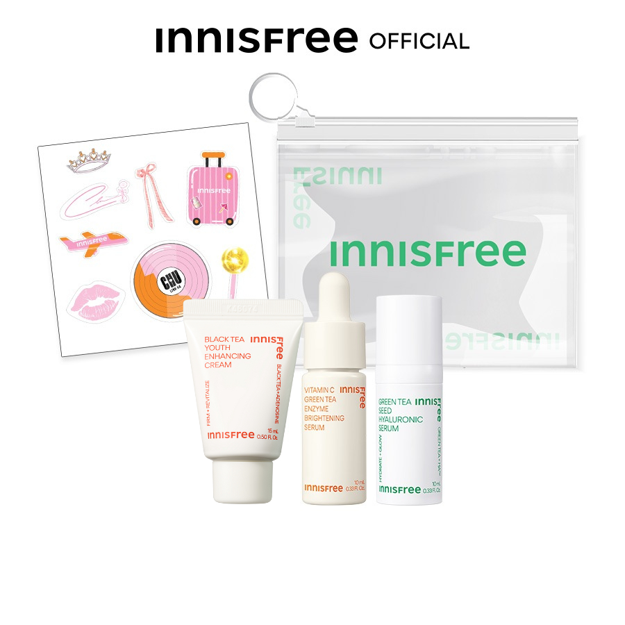 (Độc quyền Shopee x Linh Ka) Tinh chất dưỡng sáng da & cải thiện vết thâm 48% INNISFREE Vitamin C Green Tea Serum 10ml