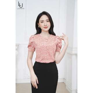 Áo sơ mi nữ họa tiết hoa nhí cao cấp luperi lfsm1233 nhẹ nhàng thanh lịch