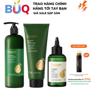 Combo Bộ Gội Xả Bưởi Và Nước Dưỡng Tóc Tinh Dầu Bưởi Cocoon Giúp Phục Hồi Tóc Giảm Gãy Rụng Và Mềm Mượt Tóc