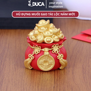 Hũ Đựng Vàng Tài Lộc, Túi Thần Tài May Mắn Trang Trí Ban Thờ, Bàn Làm Việc, Cửa Hàng Đựng Muối Gạo Tài Lộc Đầu Năm