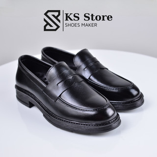 Giày da nam tăng chiều cao , kiểu dáng Penny loafer tăng 4cm cho nam