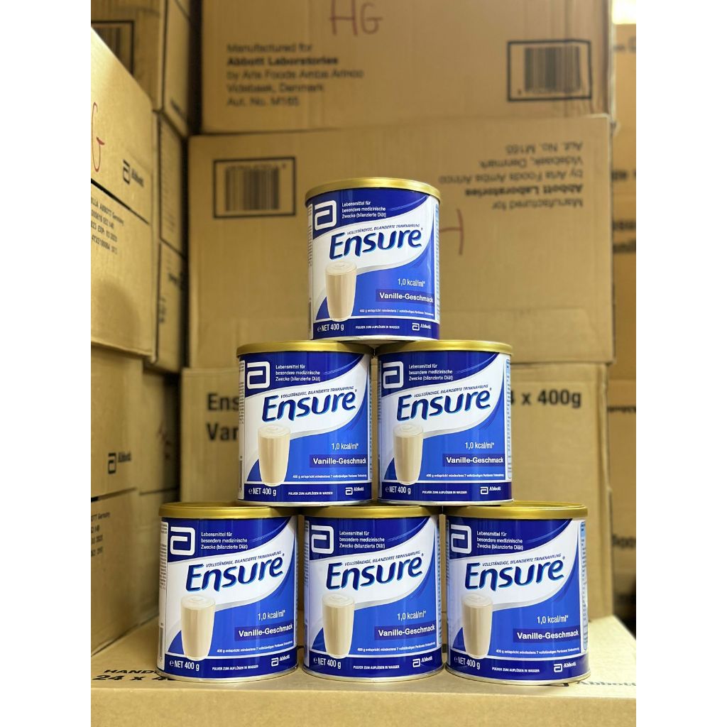 Sữa bột Ensure Đức hương Vanilla Abbott 400g, sữa bột ensure hàng chính hãng date 2025