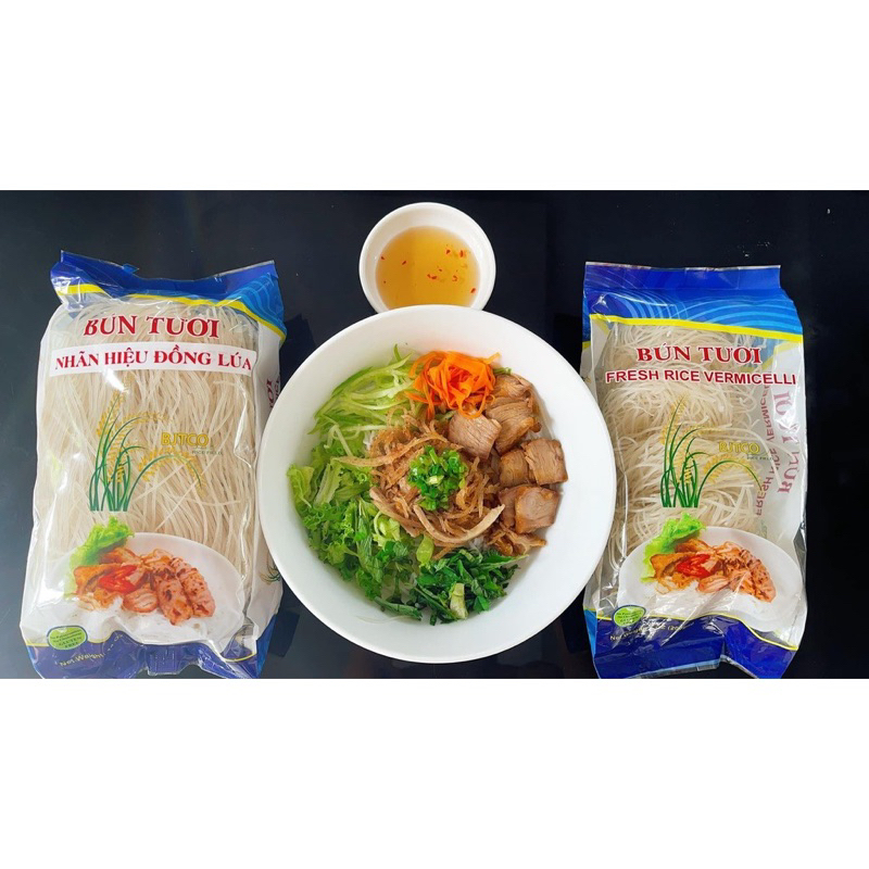 Bún tươi đặc sản Đồng Lúa phù hợp cho người ăn kiêng hỗ trợ giảm cân ít béo Keto Das Eatclean gói 200g date 8/2024
