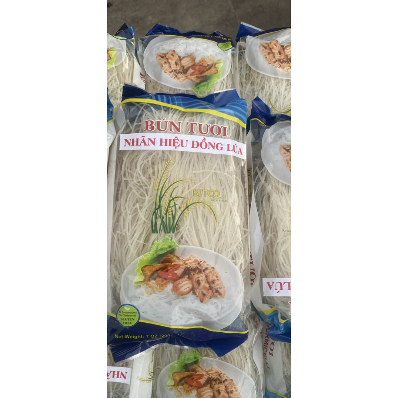 Bún tươi đặc sản Đồng Lúa phù hợp cho người ăn kiêng hỗ trợ giảm cân ít béo Keto Das Eatclean gói 200g date 8/2024