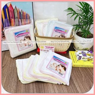 Khăn sữa cho bé vải xô đẹp Marigo,dập viền chống co khăn,mềm mại