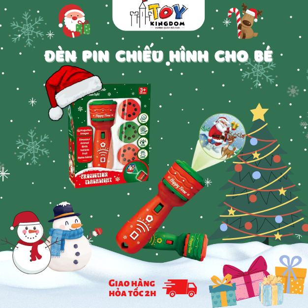 Đèn Pin Chiếu Hình Cho Bé  Woa Toys - Giúp Bé Khám Phá Động Vật, Màu Sắc, Hình Khối, Hoa Quả …