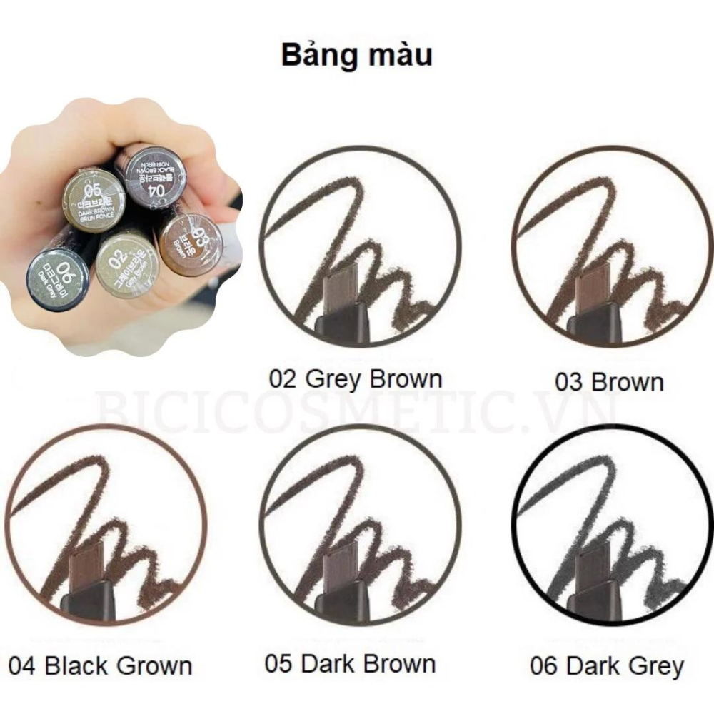 Chì kẻ mày The Face Shop Designing Eyebrow Pencil 0.3g