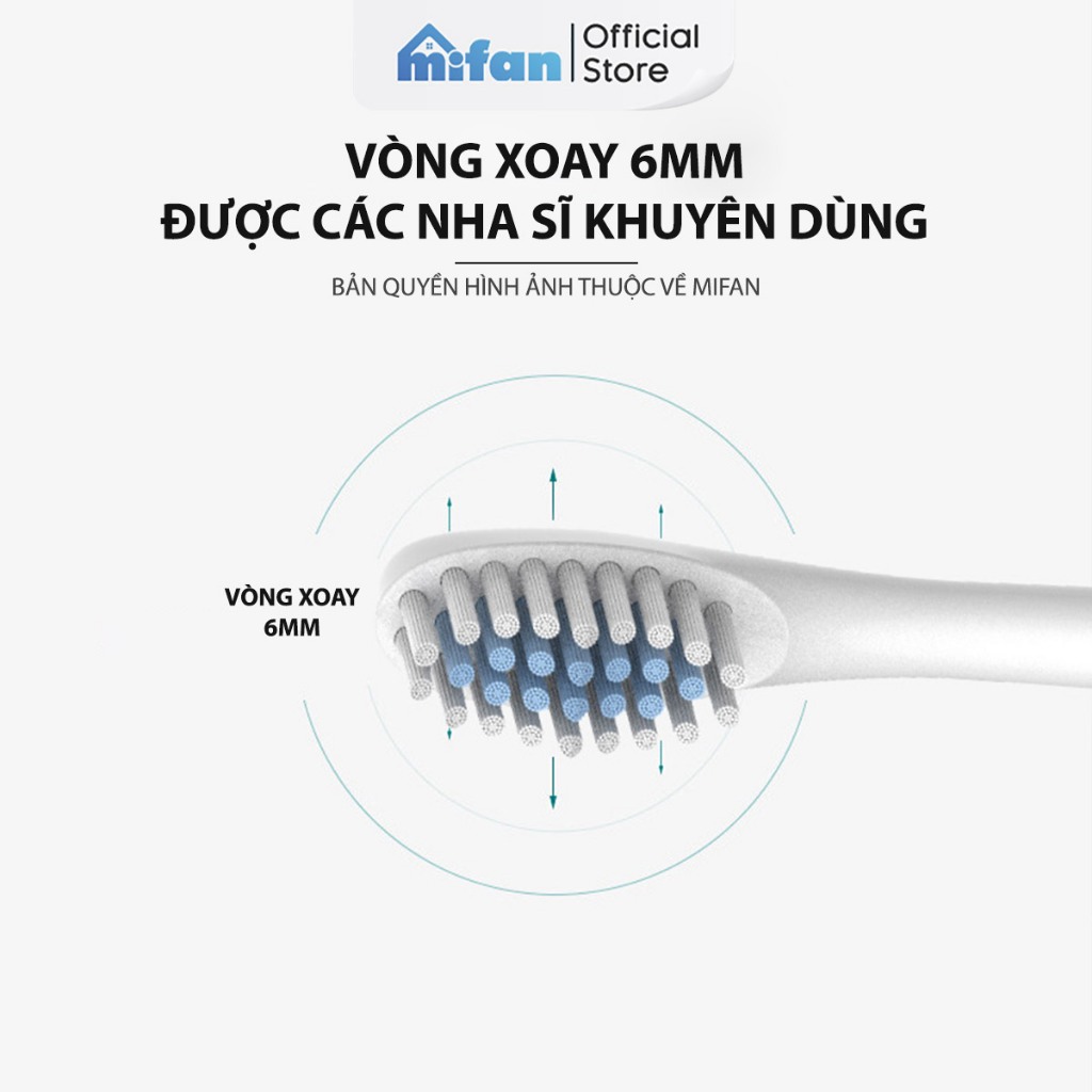 Đầu Bàn Chải Điện Mifan Sonic X2 Model - Máy đánh răng máy sóng âm công nghệ Đức