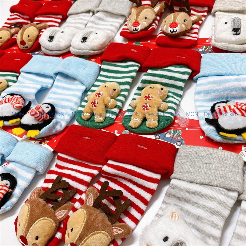 Tất Noel Giáng sinh siêu yêu cho bé